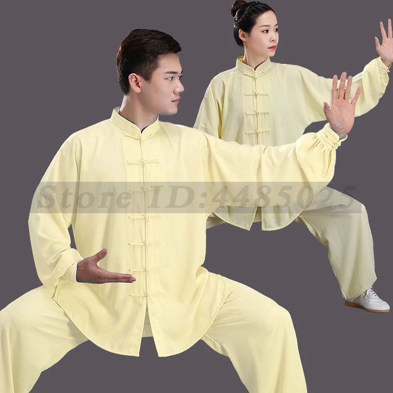 

Plus Size 3XL Kung Fu Uniform Tai Chi Set Chinese Wushu Clothing Traditional Training Performance Costume Unisex Wing Chun Suits