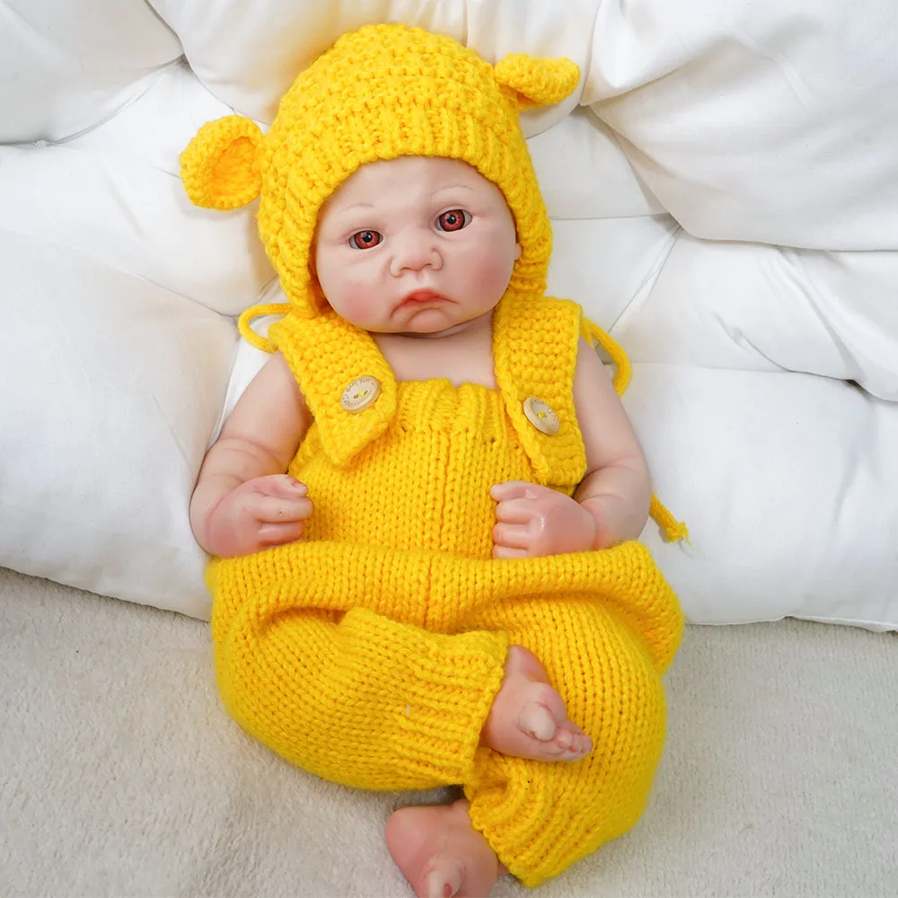 Lifelike Silicone Reborn BOY Vivienne for Newborn Photography Props Poseable and Weighted Doll Christmas Gift
