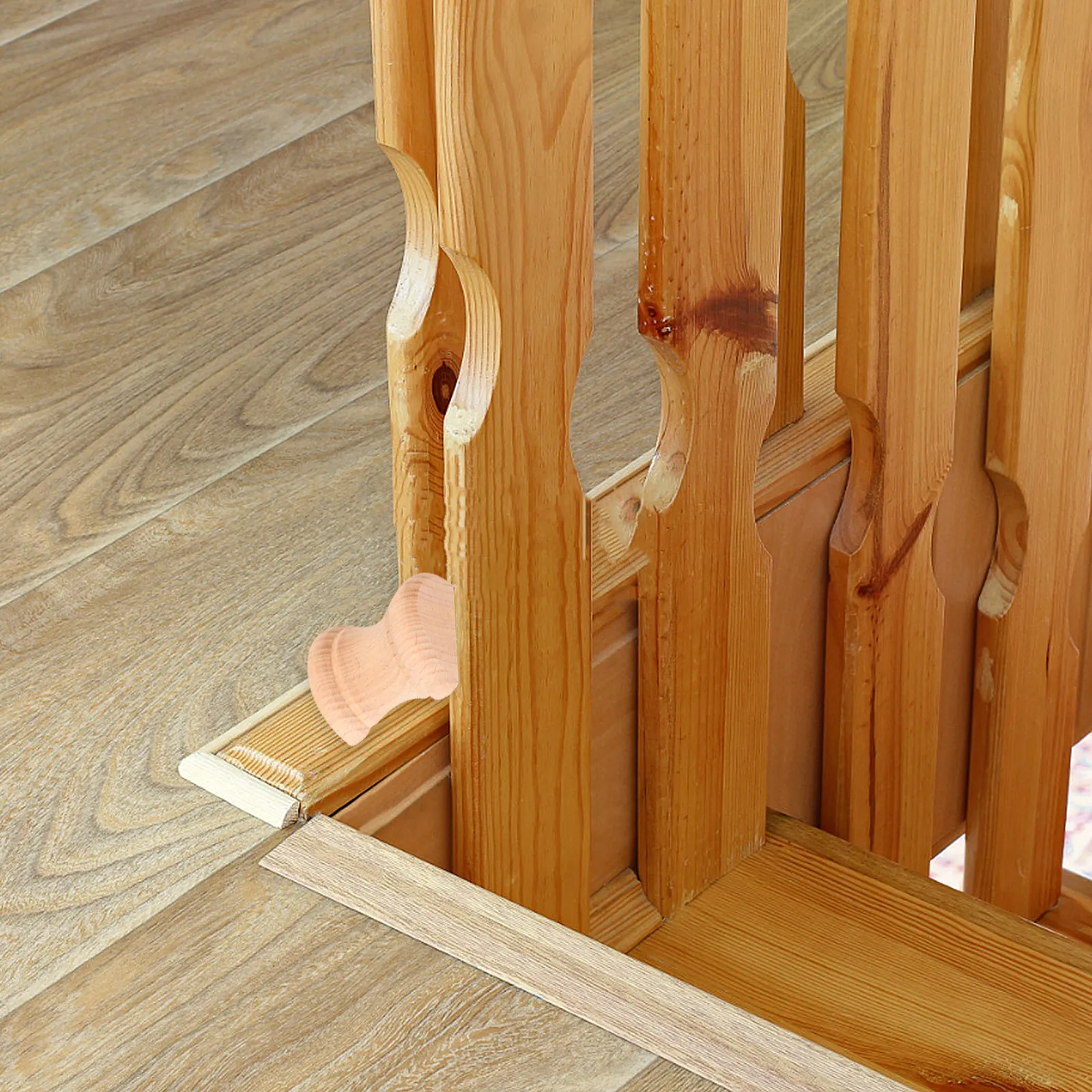 Solid Wood Balusters for Stairs & DIY Furniture – Fluted Roman Bridge Design, Unfinished Natural Finish