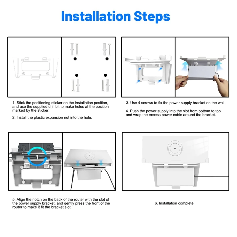 N87R para soporte Starlink Mini, kit de montaje para enrutador Starlink y fuente de alimentación, soporte de pared de estabilidad