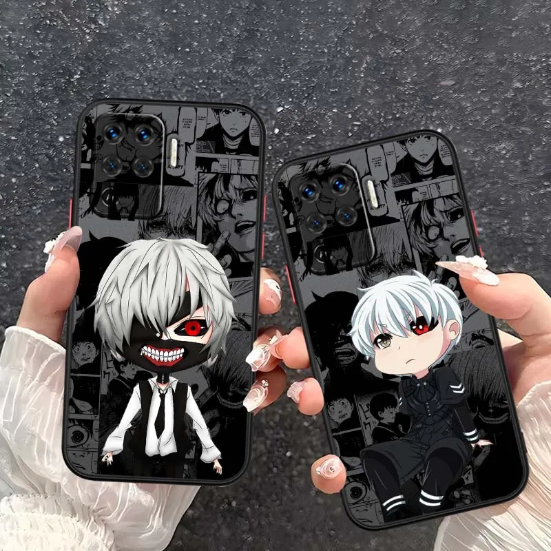 

Cool Tokyo Ghoul Fashion Anime For OPPO Find X3 X5 Lite Pro A98 A94 A93 A78 A79 A76 A58 A57 5G Frosted Translucent Phone Case