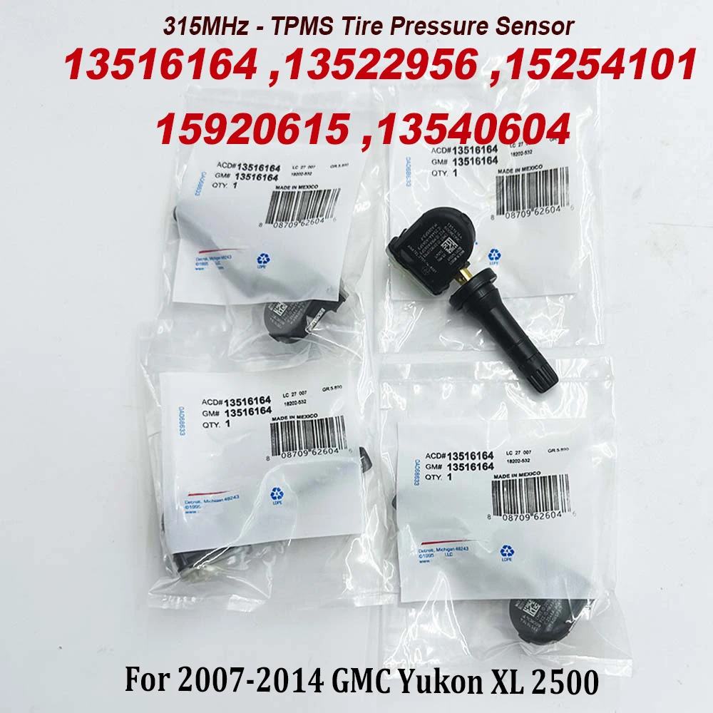 NEW 4PCS 13516164 Tire Pressure Monitor Sensor 315Mhz TPMS 13522956 15254101 15920615 13540604 For C-adillac C-hevrolet G-MC