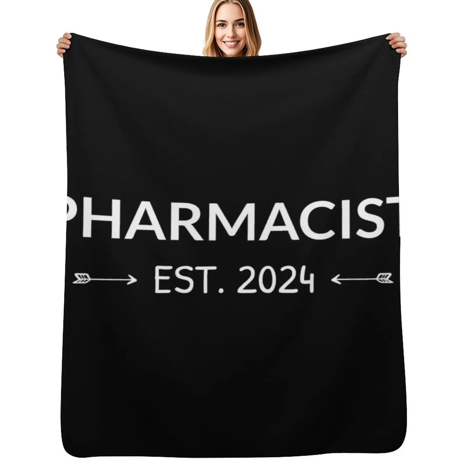 

Pharmacist Est. 2024 I Throw Blanket Stain Resistant Cozy Warm Blanket