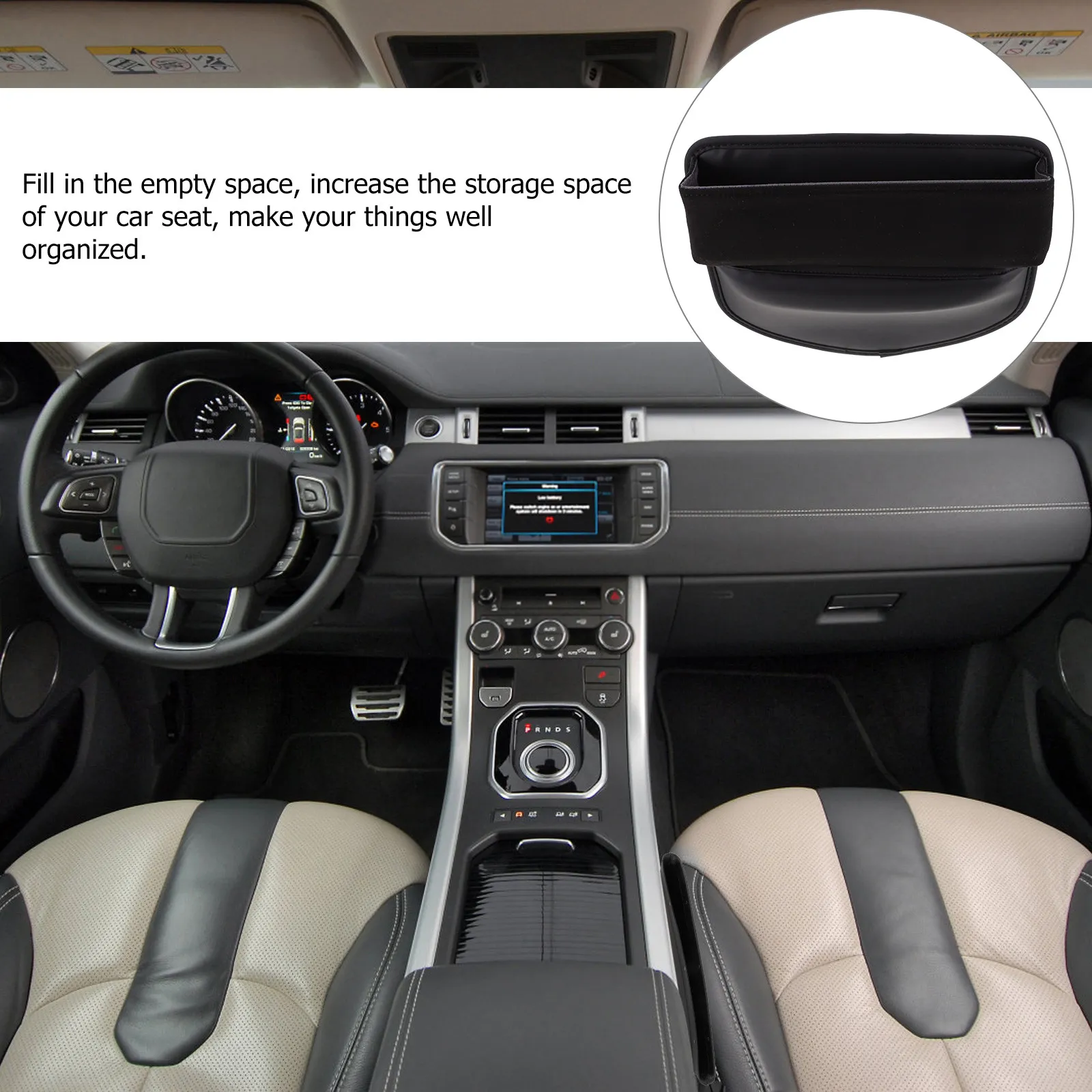 

Suede Car Seat Gaps Filler Box for Front Rear Seats Organize Phones Cards Cables Small Sundries Auto Seat Storage Case