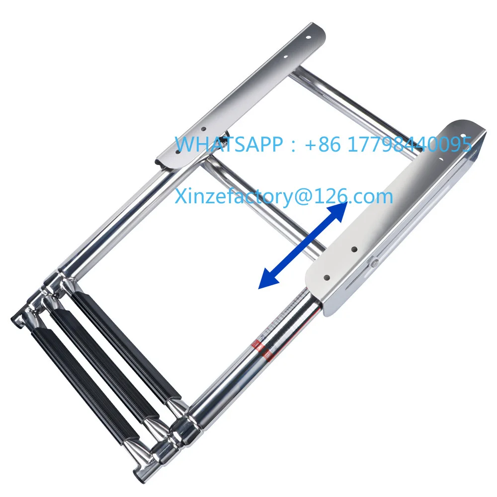 

Customizable Marine Stainless Steel Launch Ladder, Speedboat Yacht Retractable Boarding Ladder, Hidden Slide, Hardware Wholesale