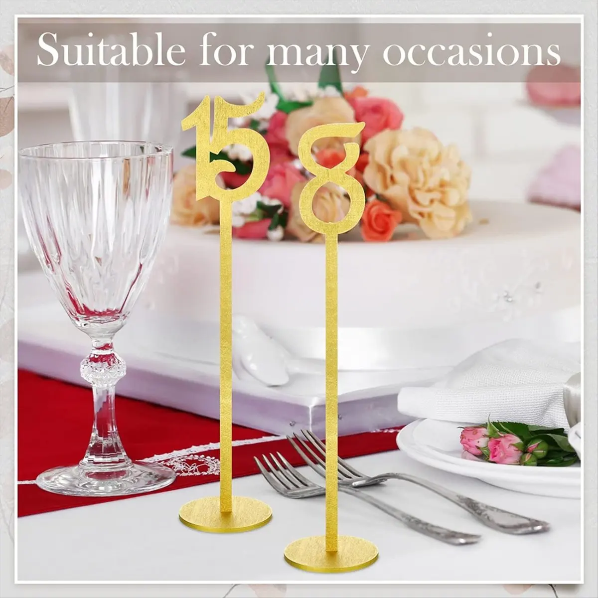 A20I 20 Pcs Table Numbers Wedding Table Numbers Wood Table Numbers for Wedding Reception Stands Seat Numbers with Holder