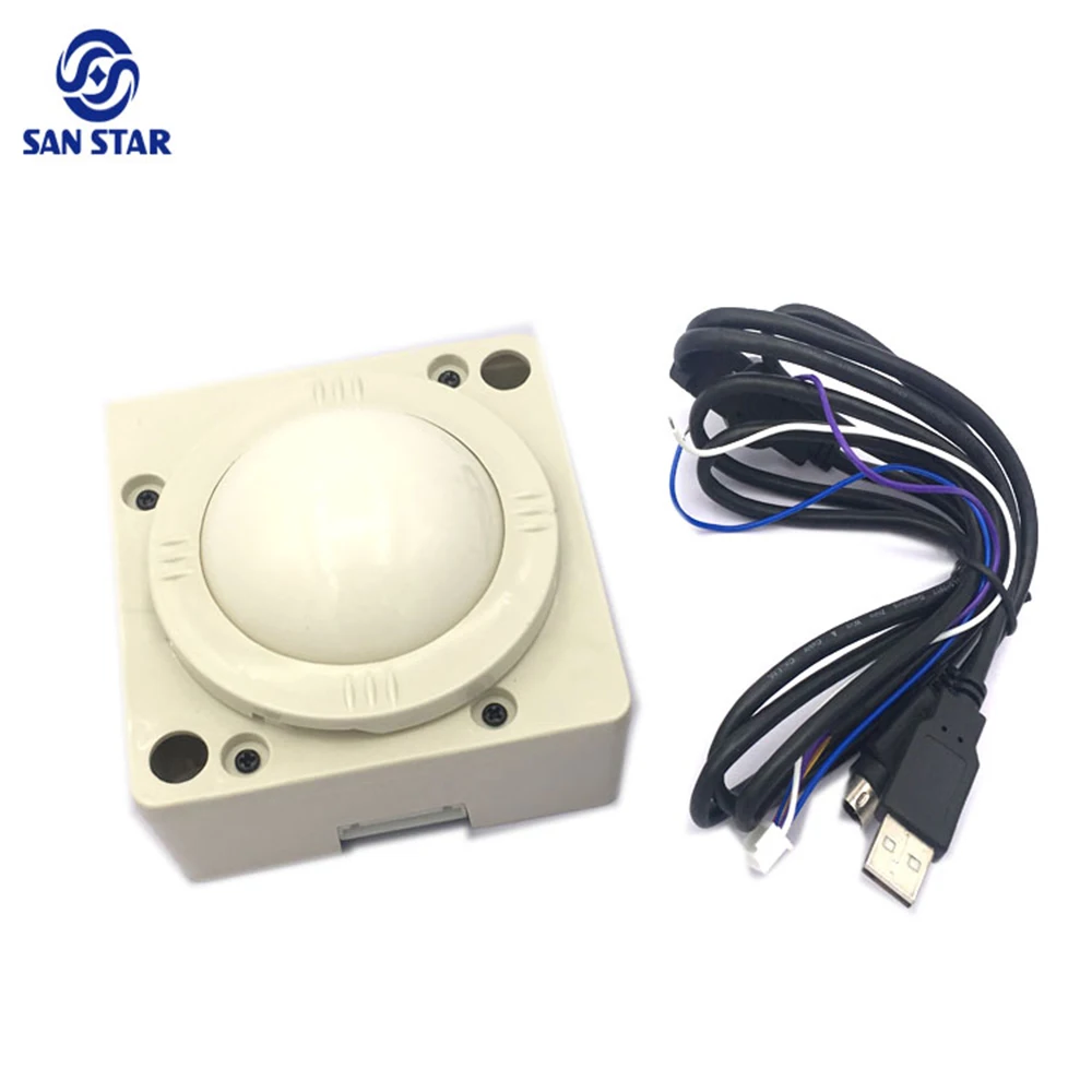 

2" Diameter (White ball) trackball with USB and PS2 Connector For Arcade Game Machine