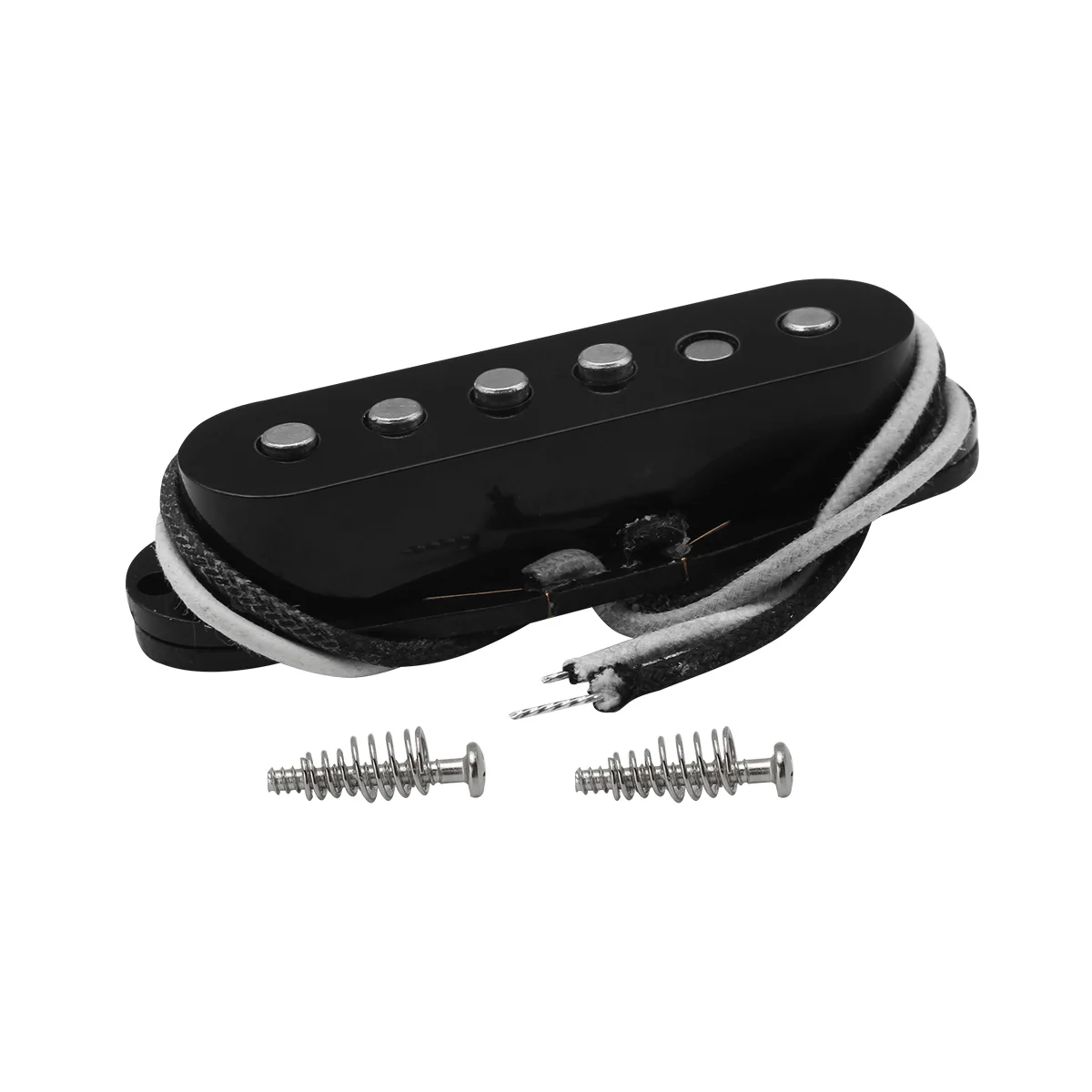 FLEOR 3PCS Alnico 5 Staggered Single Coil Pickups & Humbucker Pickup Black 52/52/52mm for HSS Electric Guitar Parts