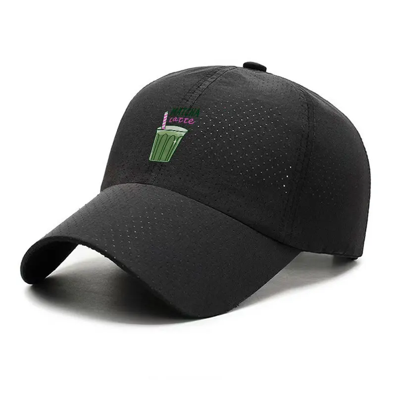 Latte Drink Quick Dry Baseball Cap Adjustable Breathable Outdoor Sports Casual Hat