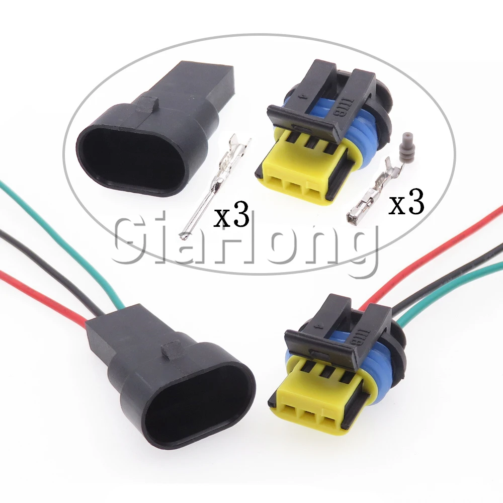 1 Set 3 Ways Auto Starter ccessories 15336029 Automobile Waterproof Cable Harness Socket Car Sealed Wire Connector