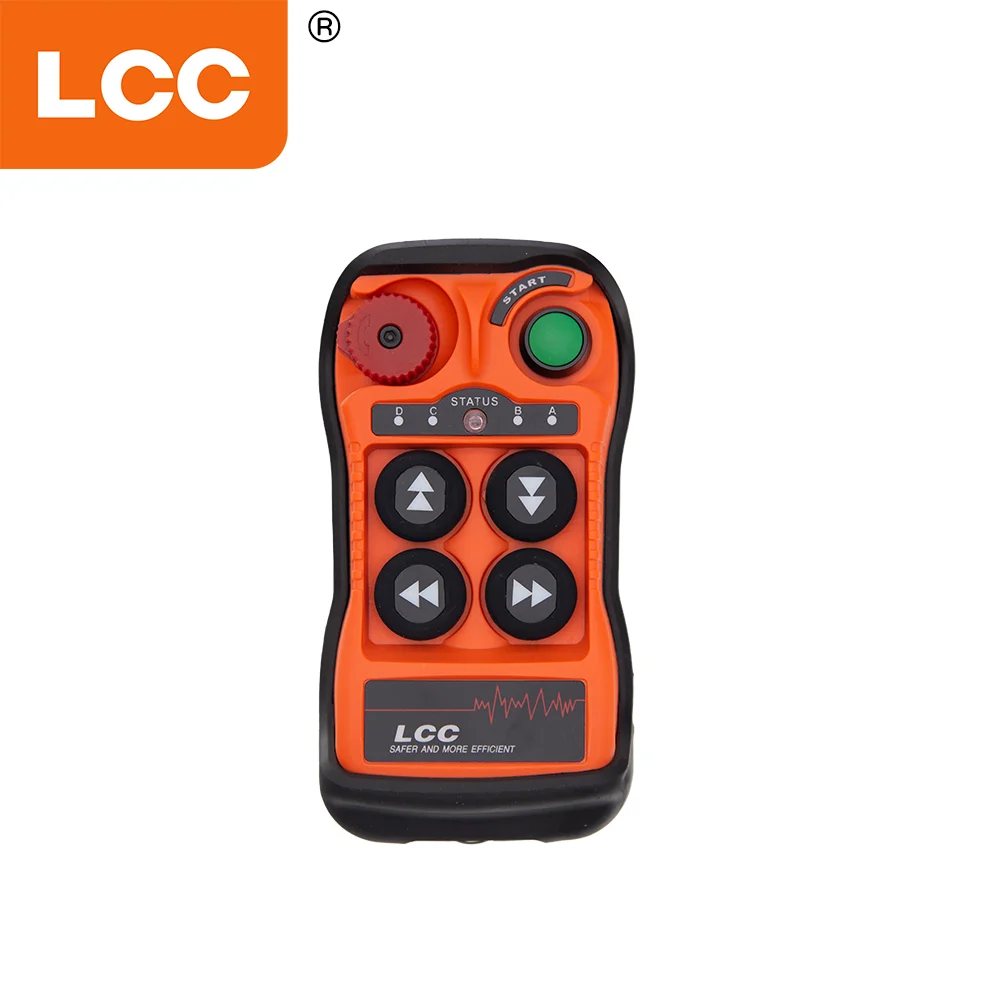 Fabricante LCC QA400 Transmisor y receptor de radio de grúa de una sola velocidad de 4 canales Control remoto con interruptor inalámbrico