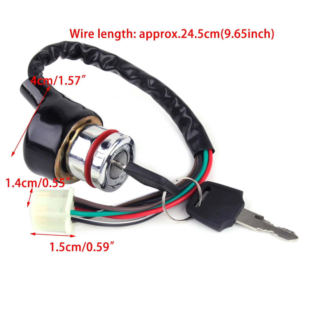 

beler Car Motorcycle Ignition Switch 3 Position 6 Wire With 2 Keys for Scooter ATV Go Kart Aprilla BMW Ducati MV Bimota