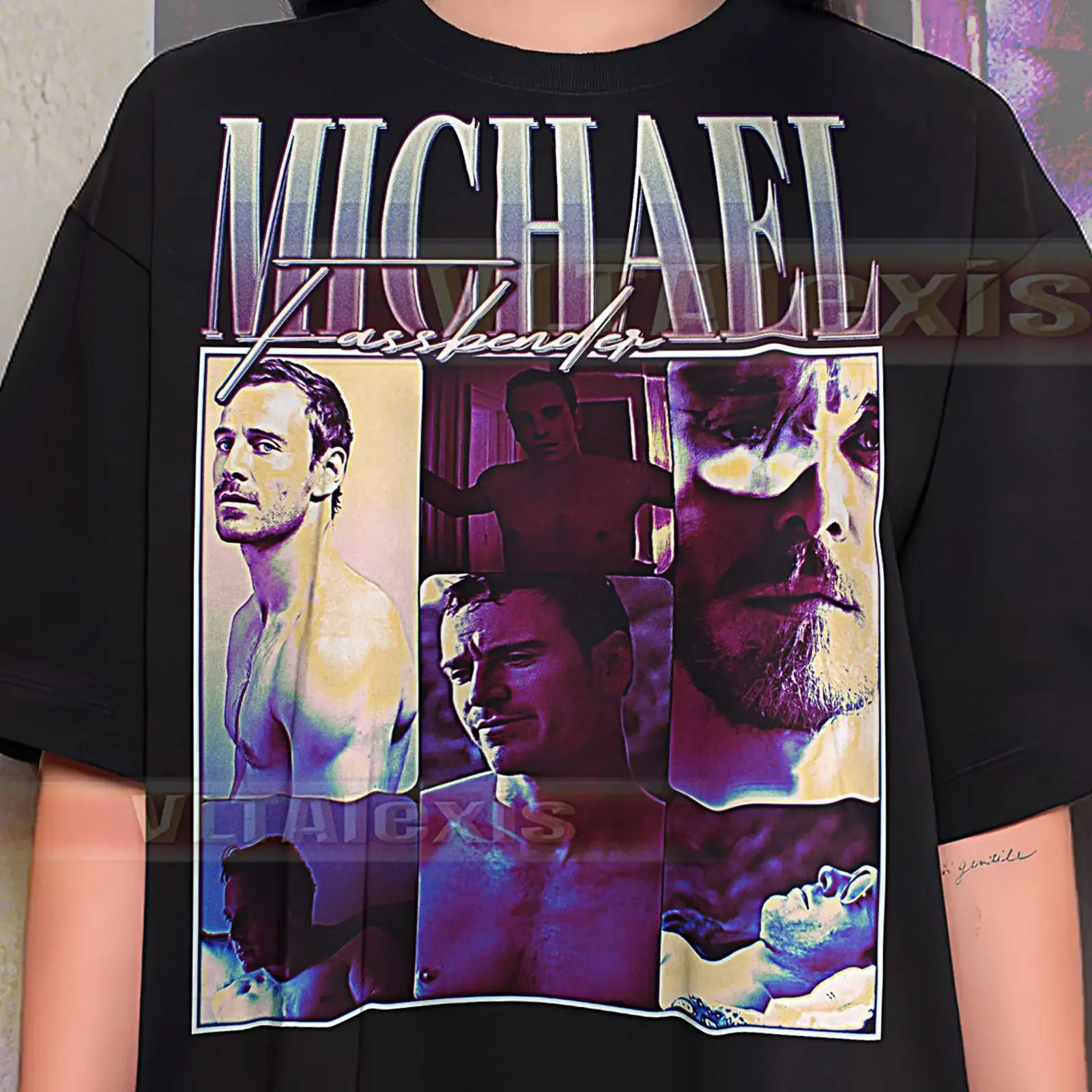 Michael Fassbender T Shirt Vintage Actor Star Celebrity Performer 90s Retro Throwback Sweater vintage Washed homme graphic Soft