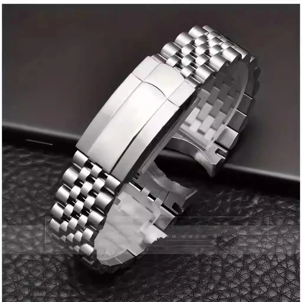 904L الصلبة الفولاذ المقاوم للصدأ سوار الرجال الفاخرة حزام (استيك) ساعة 20 مللي متر 21 مللي متر ل رولكس أويستر الأبدي Datejust دايتونا الغواصة حزام