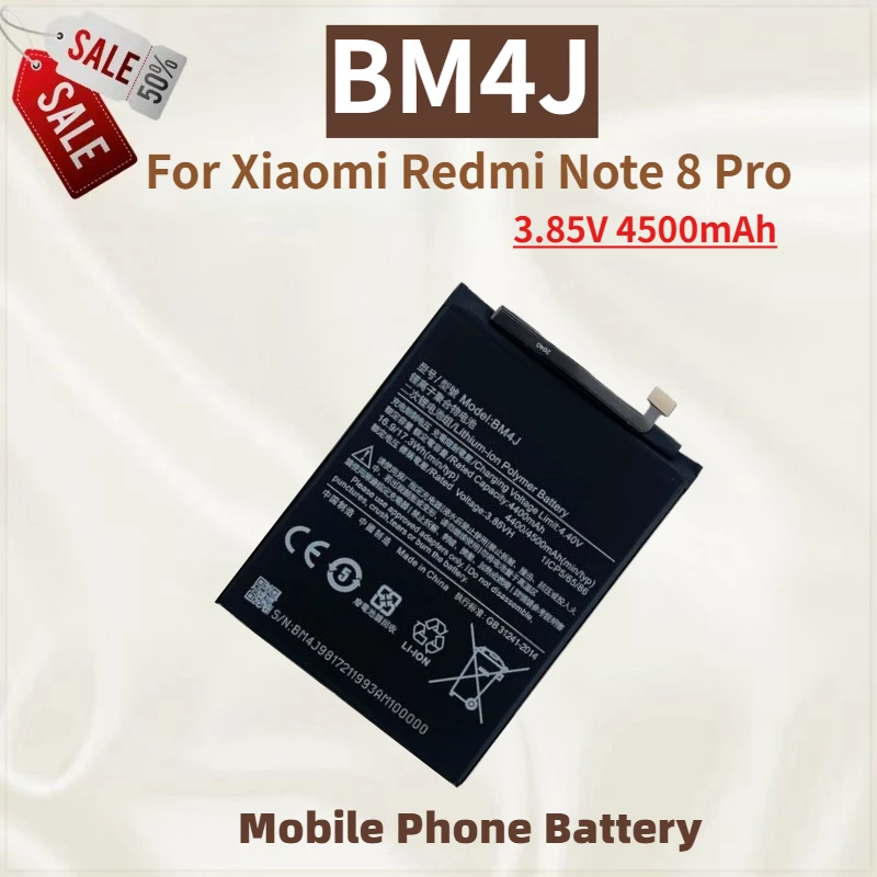 

High Quality BM4J Phone Battery 3.85V 4500mAh For Xiaomi Redmi Note 8 Pro Brand New Replacement Battery
