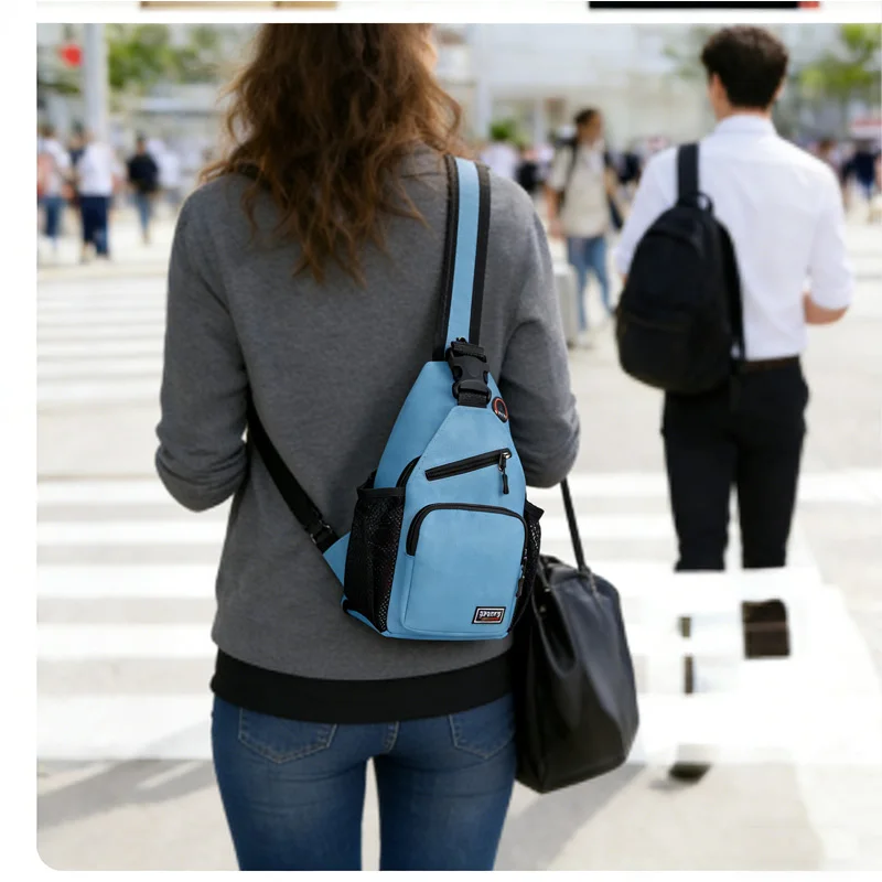 Geestock Small Sling Bag With Adjustable Straps Shoulder Crossbody Chest Bags Fanny Pack Leisure Backpack For Women Men Outdoor