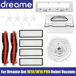 For Dreame Bot W10 W10Pro Vacuum Cleaner Accessories, Main Side Brush, HEPA Filter, Mop Cloth Spare Parts