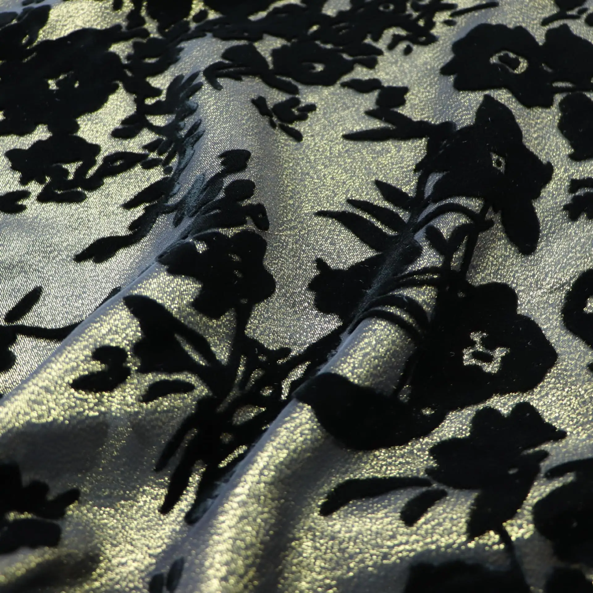 Silk Printed Velvet Fabric Cheongsam Dress Cloth Material