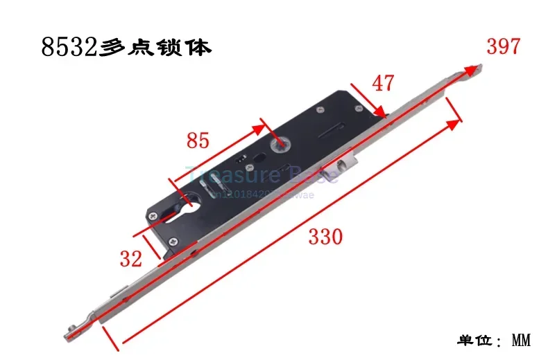

Aluminum door lock body 8532 single point door lock 8528 aluminum alloy hardware lock