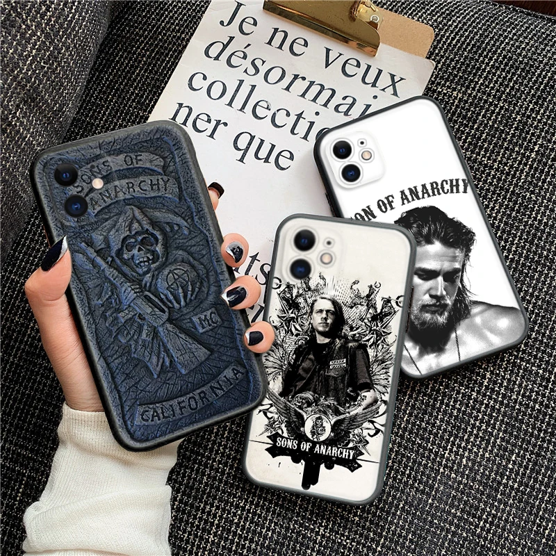 American TV Sons of Anarchy Soft Silicone Case for iPhone 15 14 Plus 13 12 11 X XS XR Pro Max Mini 8 7 Plus