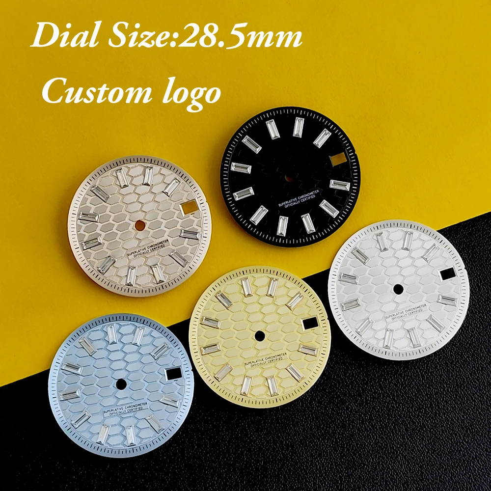 

28.5mm custom logo dial NH35 dial men's watch without illuminated dial suitable for NH35 movement watch accessories