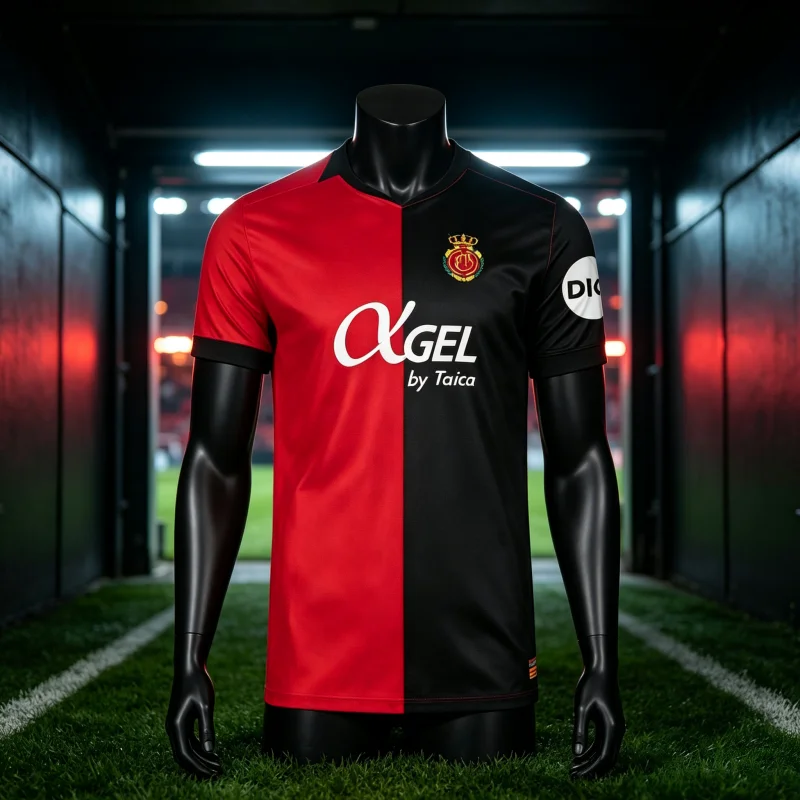26-27 Saison Mallorca Heimtrikot für Fans, Familien-3D-Druck, atmungsaktives, schnelltrocknendes Kurzarm-Oberteil für Training und Spiel.