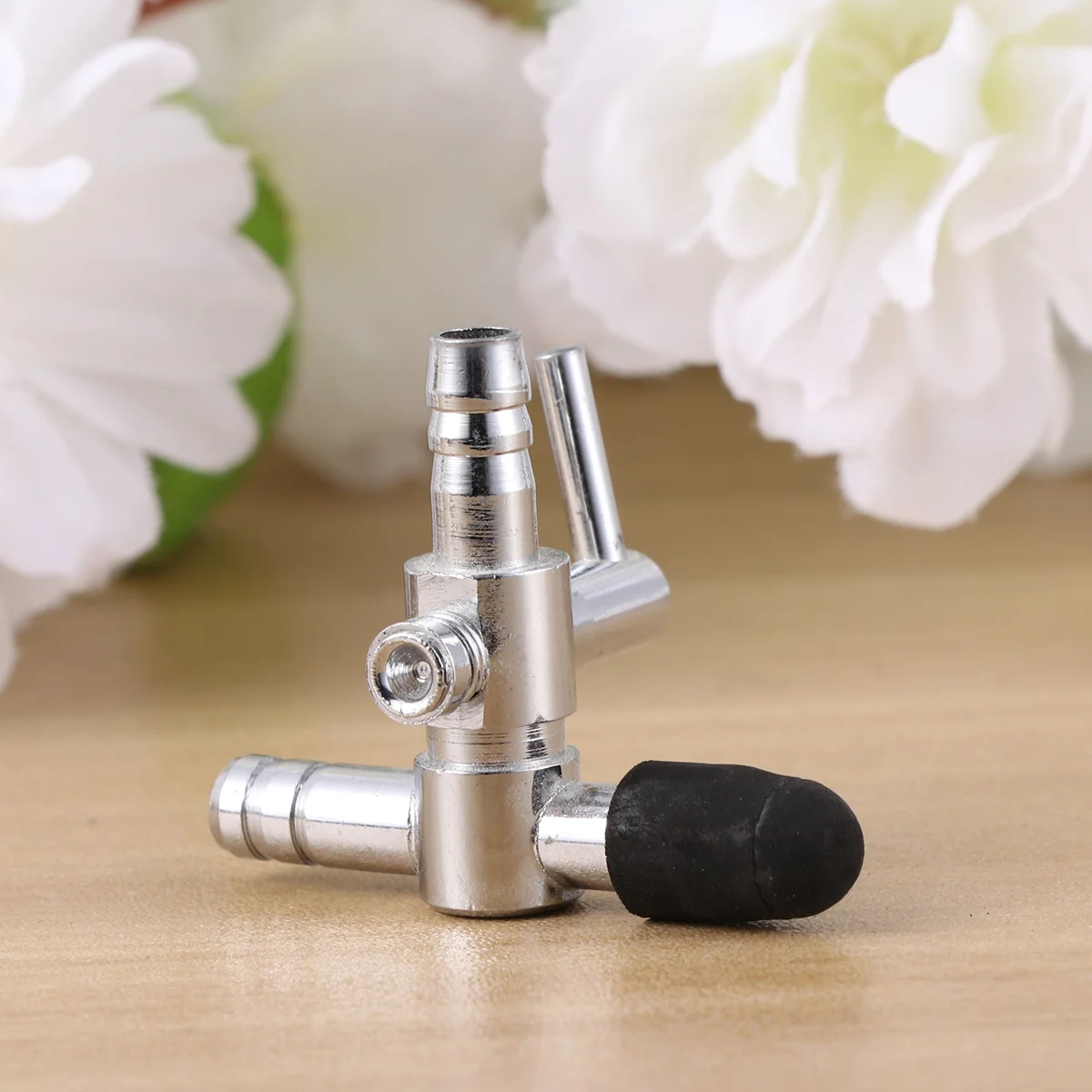 

4Pcs Oxygen Tube Distributor Splitter for Fish Tank Air Pump Flow Lever with One Way Valve Stainless Steel Joint