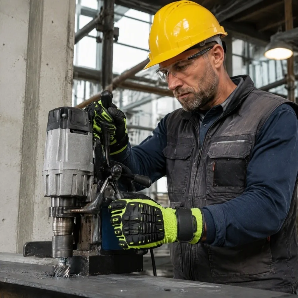 Safety Anti-cut Gloves Anti Vibration Oil-proof Protective Gloves Anti Impact Comfortable Safety Work Gloves Welding
