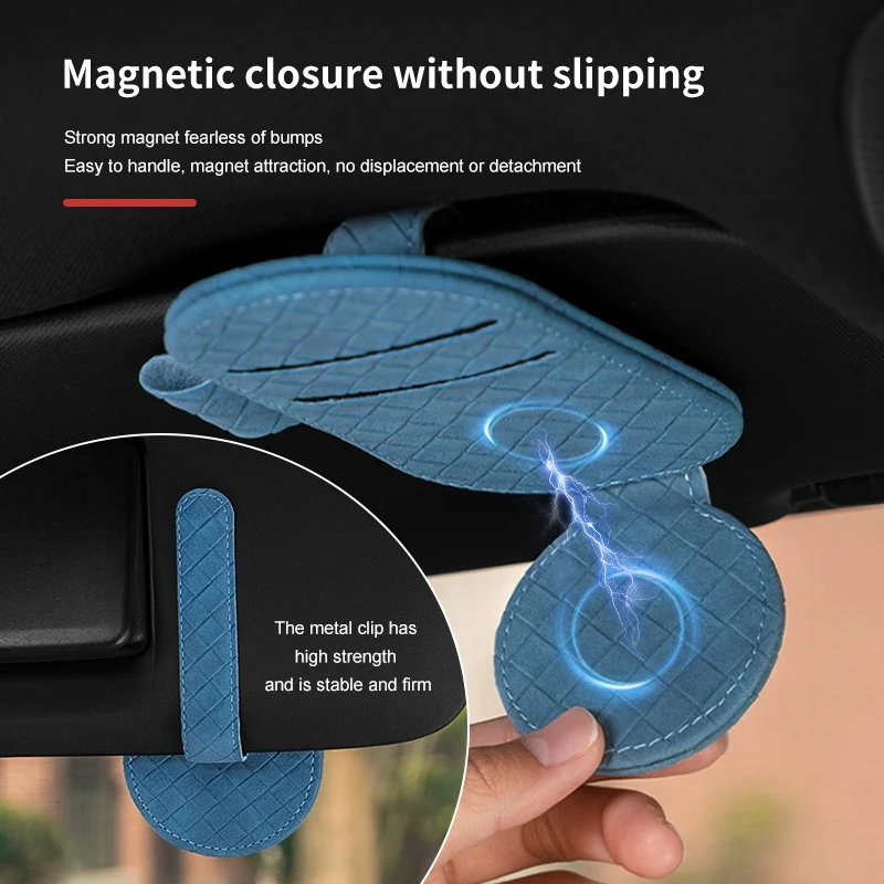 Car Sun Visor Card Ticket Package Sunglasses Clip Multi-Pocket For Tesla Model 3 Y S X 2021 Roadster Cybertruck Juguete