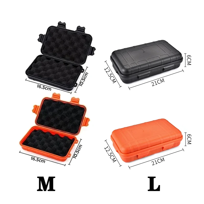 1-10Pcs Size EDC Tools Outdoor Survival Kit Box Shockproof Pressure-proof Waterproof Sealed Box Wilderness Survival Storage Case