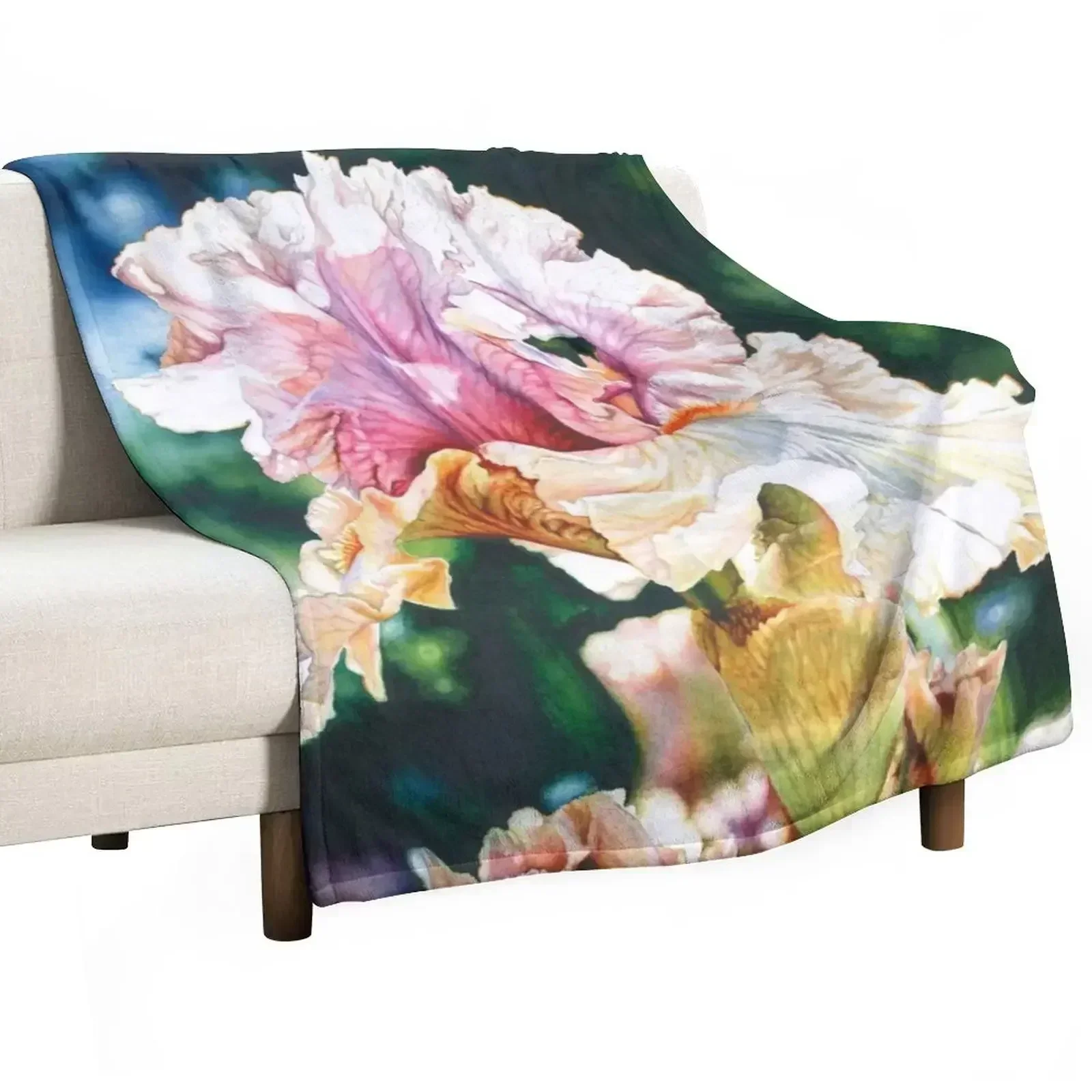 

New Springtime in Bloom Watercolor Painting Throw Blanket heavy to sleep Picnic Thins Luxury Thicken Blankets