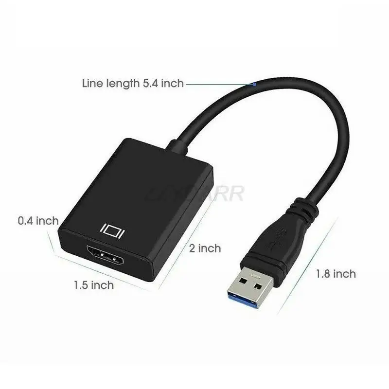 USB 3.0 - HDMI メスアダプター USB - HDMI コンバーター (オーディオ付き) PC ラップトップ プロジェクター HDTV 用