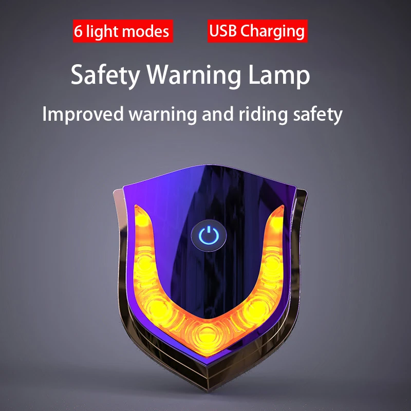 

Durable USB Motorcycle Helmet LED Light Wireless Smart Riding Warning Safety Lamp Lights for Motorcycle Helmet Accessories