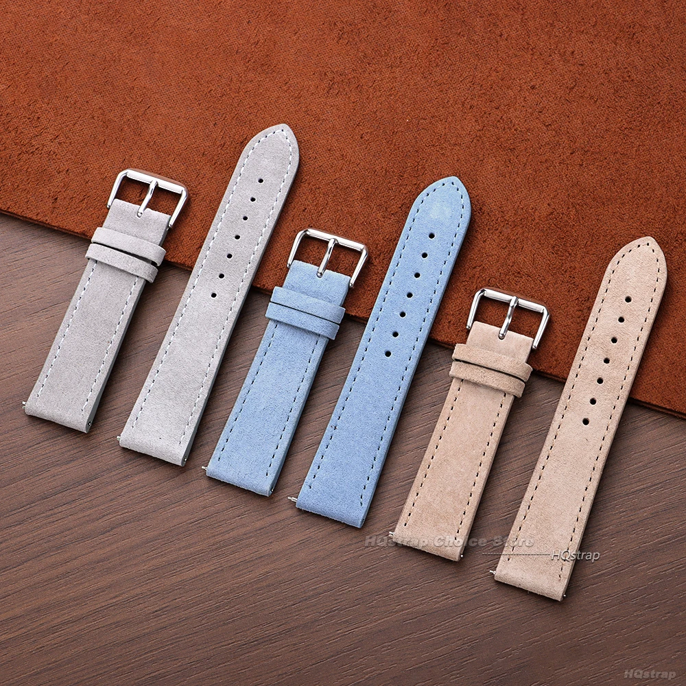 الإفراج السريع حزام خمر الجلد المدبوغ جلد البقر حزام ساعة اليد النساء الرجال لينة اليدوية حزام (استيك) ساعة 18 مللي متر 19 مللي متر 20 مللي متر 22 مللي متر 24 مللي متر ل Smartwatch