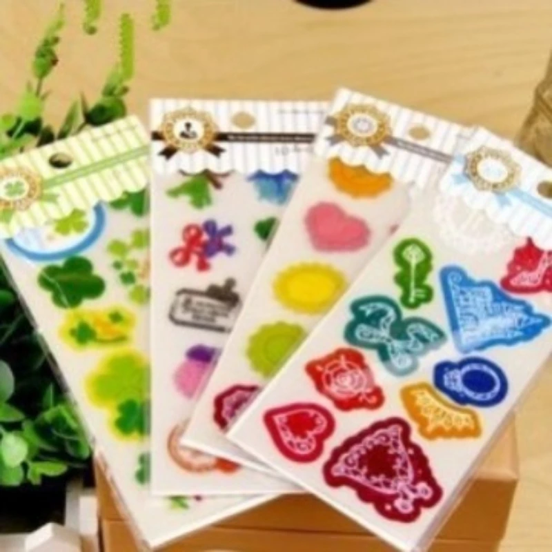 Frische Briefpapieraufkleber, niedlich, transparent, PVC, dekorativ, DIY, Handy, Cartoon, Tagebuch, Büro, Schulbedarf, Aufkleber, Kawaii