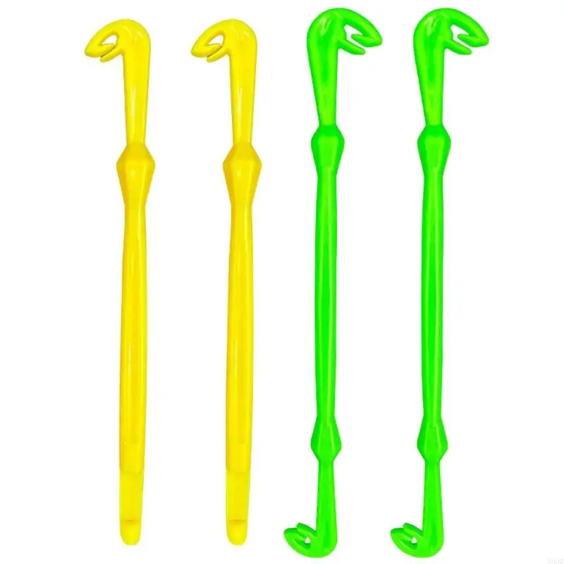 920L 4 Pcs Easy Hook Loop Tyer Tool Plastic Hook Disgorger Fast Knot Tying Tool Fishing Detacher Device for Fly Fishing