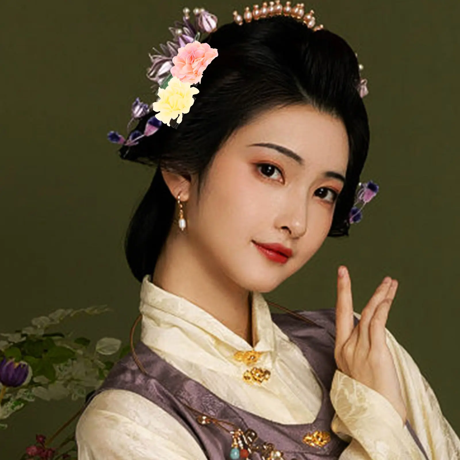 

20Pcs Flower Hair Clips Women Lightweight Fabric Hairpins Not Fade Exquisite Color Aesthetic Hair Accessories for Graduation