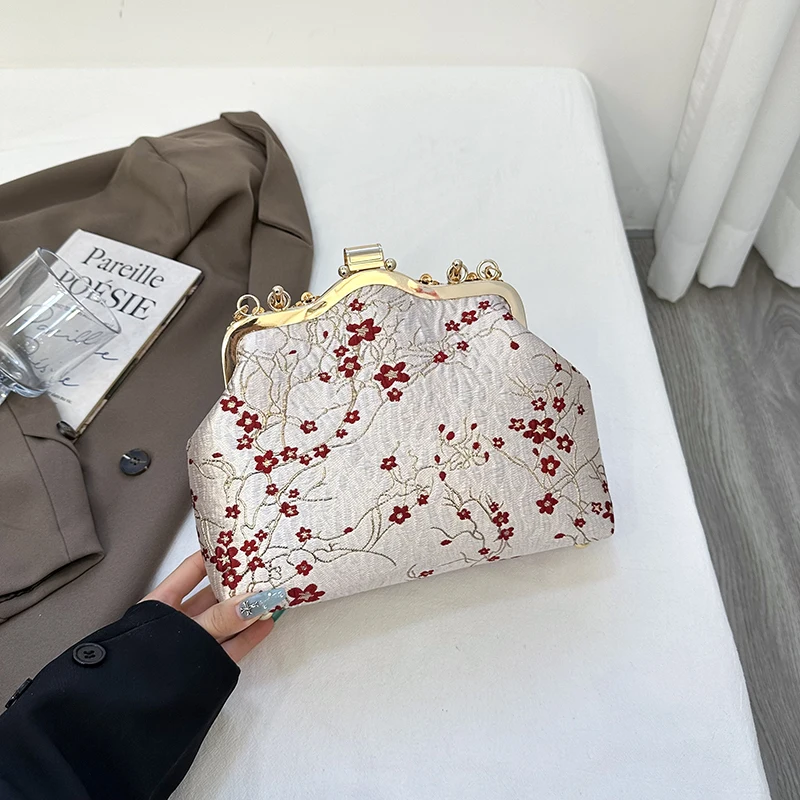 

Сумки через плечо с застежкой и вышивкой из искусственной кожи, женские сумки высокого качества с цветами, Лидер продаж 2025, универсальные женские сумки в национальном стиле