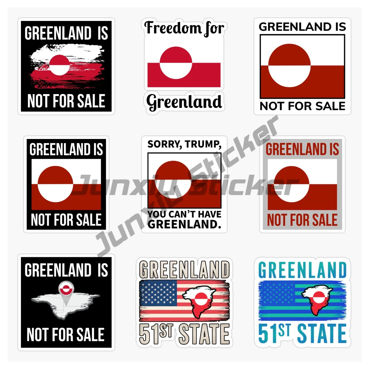 

GREENLAND IS NOT FOR SALE Car Sticker Vinyl Self-adhesive Stickers and Decals DLY