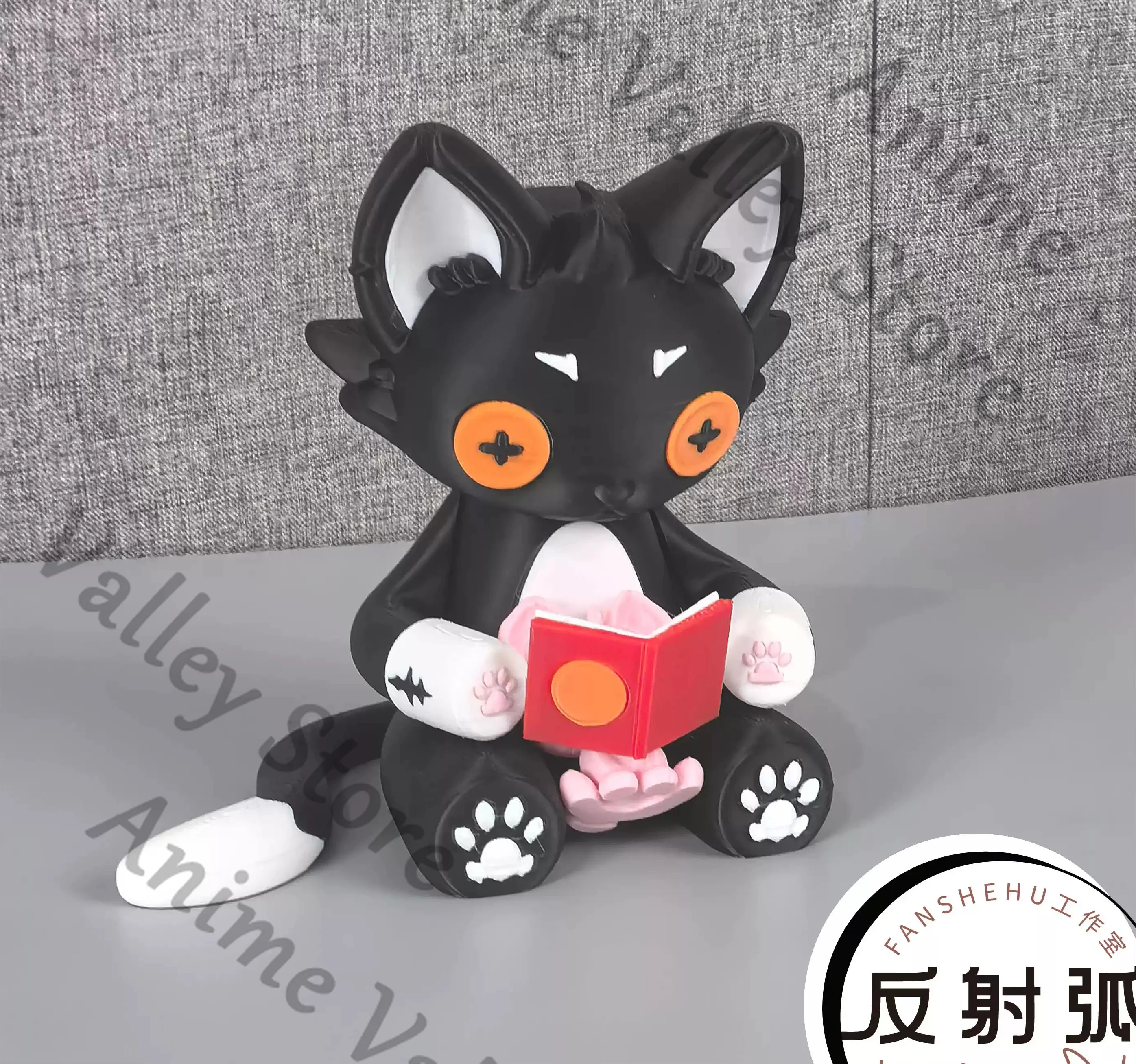 

Anime ‌Wuthering Waves Cat Hero Cosplay Read A Book Garage Kits Cartoon Figurine Model Desktop Ornament Birthday Gift