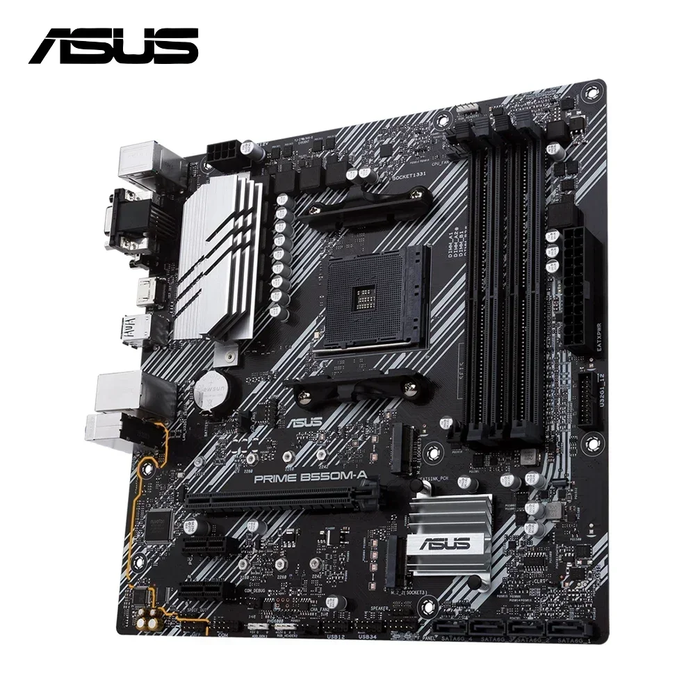 B550 Motherboard ASUS PRIME B550M-A for Ryzen 7 5700x 5700x3d 5800x3d AM4 Motherboard for AMD Ryzen 5 5600 5600G 5500 3600 5600x