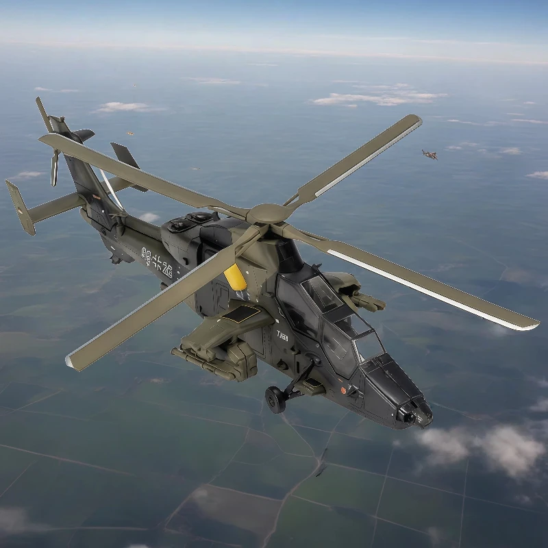 1:72 Scale EC665 Tiger Attack Helicopter Simulation Model Diecast Alloy Military Collectible Toy For Enthusiasts