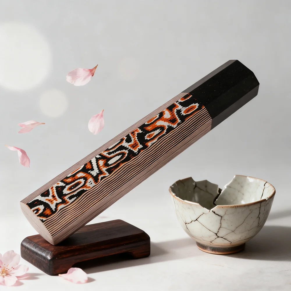 

IK Japanese Wa Handle G10 Octagonal Handle for Chef Knife Gyuto Santoku Nakiri Replacement DIY Knife Handle