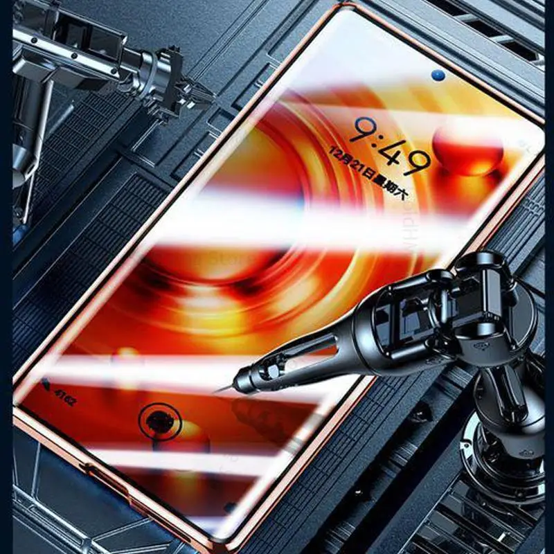 For vivo X80 Pro Magnetic Adsorption 9H Tempered Glass Phone Case For Vivo X70 X80 5G 360 Double-Sided Film Protector Flip Cover