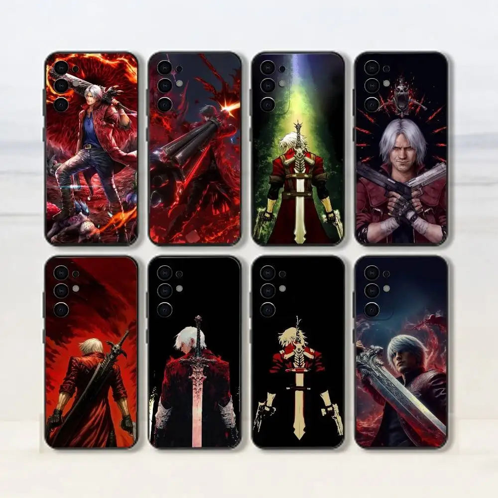 Dante-Nero-Vergil-Gothic Style 3D Hardcore Action Game Phone Case For Samsung S25,S24,S21,S22,S23,S30,Ultra,S20,Plus,Fe,Soft S