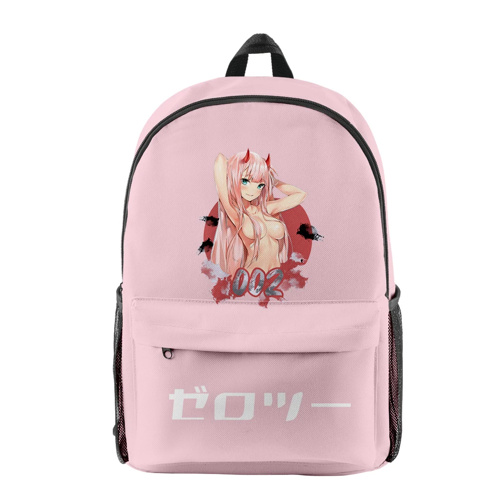 Harajuku Popular darling in the franxx pupil Bookbag Notebook Backpacks 3D Print Oxford Waterproof Boys/Girls Travel Backpacks