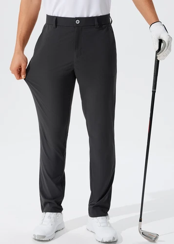 Imagen 2 del producto Pantalones de golf informales para hombre, pantalones de negocios de calidad ligeros, rectos y elásticos, pantalones deportivos de golf, longitud de inserción 30-34