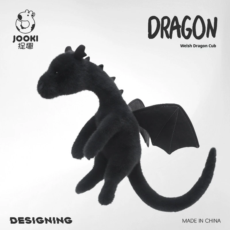 

JOOKI Welsh Dragon Cub Plush Toy Soft Stuffed Animal White with Pink Wings Sleeping Pillow Birthday Gift For Girls