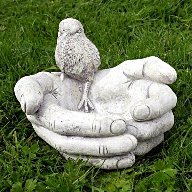 Decorative Stone Effect Bird Bath Feeder Garden Decorations and Decorations