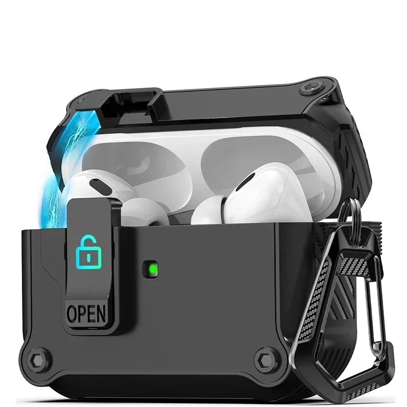 Фонарь для AirPods Pro 2-го 1-го поколения, автоматический защелкивающийся переключатель, безопасный фонарь для Apple AirPods 3, 2, 1